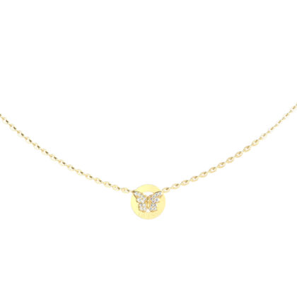GUESS STEEL BORBOLETA JUBN06134JWYGT/U Κολιέ Χρυσό Με Πεταλούδα