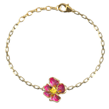 GUESS FLORIS JUBB06109JWYGMCL Βραχιόλι Χρυσό Με Λουλούδι