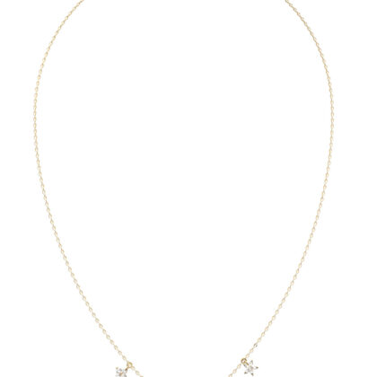 GUESS STEEL SECRET GARDEN JUBN06032JWYGT/U Κολιέ Χρυσό Με Λουλούδια Και Λογότυπο