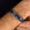 MASERATI LEATHER JM2269LA02 Βραχιόλι Μπλε Δερμάτινο Με Λογότυπο - Image 5
