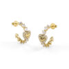 GUESS STEEL BELOVED JUBE06004JWYGT/U Σκουλαρίκια Χρυσά Με Καρδιές Με Πέτρες - Image 2