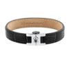 MASERATI LEATHER JM2269LA01 Βραχιόλι Μαύρο Δερμάτινο Με Λογότυπο