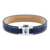 MASERATI LEATHER JM2269LA02 Βραχιόλι Μπλε Δερμάτινο Με Λογότυπο