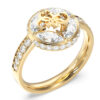 GUESS STEEL 4G SUPREME JUBR06394JWYG-No.52 Δαχτυλίδι Χρυσό Με Πέτρες Και Λογότυπο