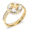 GUESS STEEL 4G SUPREME JUBR06394JWYG-No.54 Δαχτυλίδι Χρυσό Με Πέτρες Και Λογότυπο