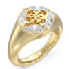 GUESS STEEL 4G SUPREME JUBR06400JWYG-No.54 Δαχτυλίδι Χρυσό Με Πέτρες Και Λογότυπο