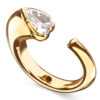 GUESS STEEL CRYSTAL LOVE JUBR06362JWYG-No.54 Δαχτυλίδι Χρυσό Με Καρδιά