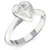 GUESS STEEL CRYSTAL LOVE JUBR06363JWRH-No.56 Δαχτυλίδι Ασημένιο Με Καρδιά