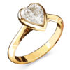 GUESS STEEL CRYSTAL LOVE JUBR06363JWYG-No.56 Δαχτυλίδι Χρυσό Με Καρδιά