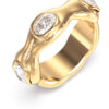 GUESS STEEL DIVINE JUBR06308JWYG-No.54 Δαχτυλίδι Χρυσό Με Πέτρες