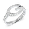 GUESS STEEL G CAMDEN JUBR06339JWRH-No.56 Δαχτυλίδι Ασημένιο Με Λογότυπο Και Πέτρες