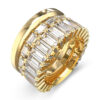 GUESS STEEL LES BAGUETTES JUBR06328JWYG-No.52 Δαχτυλίδι Χρυσό Με Πέτρες