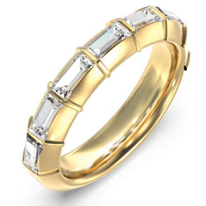 GUESS STEEL LES BAGUETTES JUBR06333JWYG-No.56 Δαχτυλίδι Χρυσό Με Πέτρες