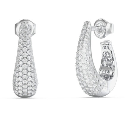GUESS STEEL MADISON JUBE06429JWRHT/U Κρίκοι Ασημένιοι Με Πέτρες