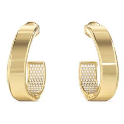 GUESS STEEL MADISON JUBE06434JWYGT/U Κρίκοι Χρυσοί Με Πέτρες