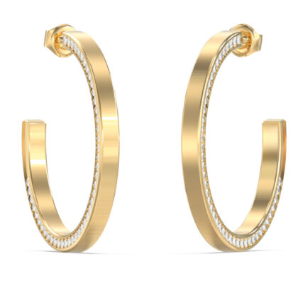 GUESS STEEL MADISON JUBE06437JWYGT/U Κρίκοι Χρυσοί Με Πέτρες