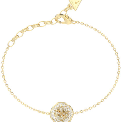 GUESS STEEL MORNING GRACE JUBB06380JWYGL Βραχιόλι Χρυσό Με Σχέδιο Με Πέτρες