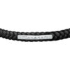 MASERATI RECYCLED LEATHER JM222AVE02 Μαύρο Δερμάτινο Βραχιόλι - Image 2