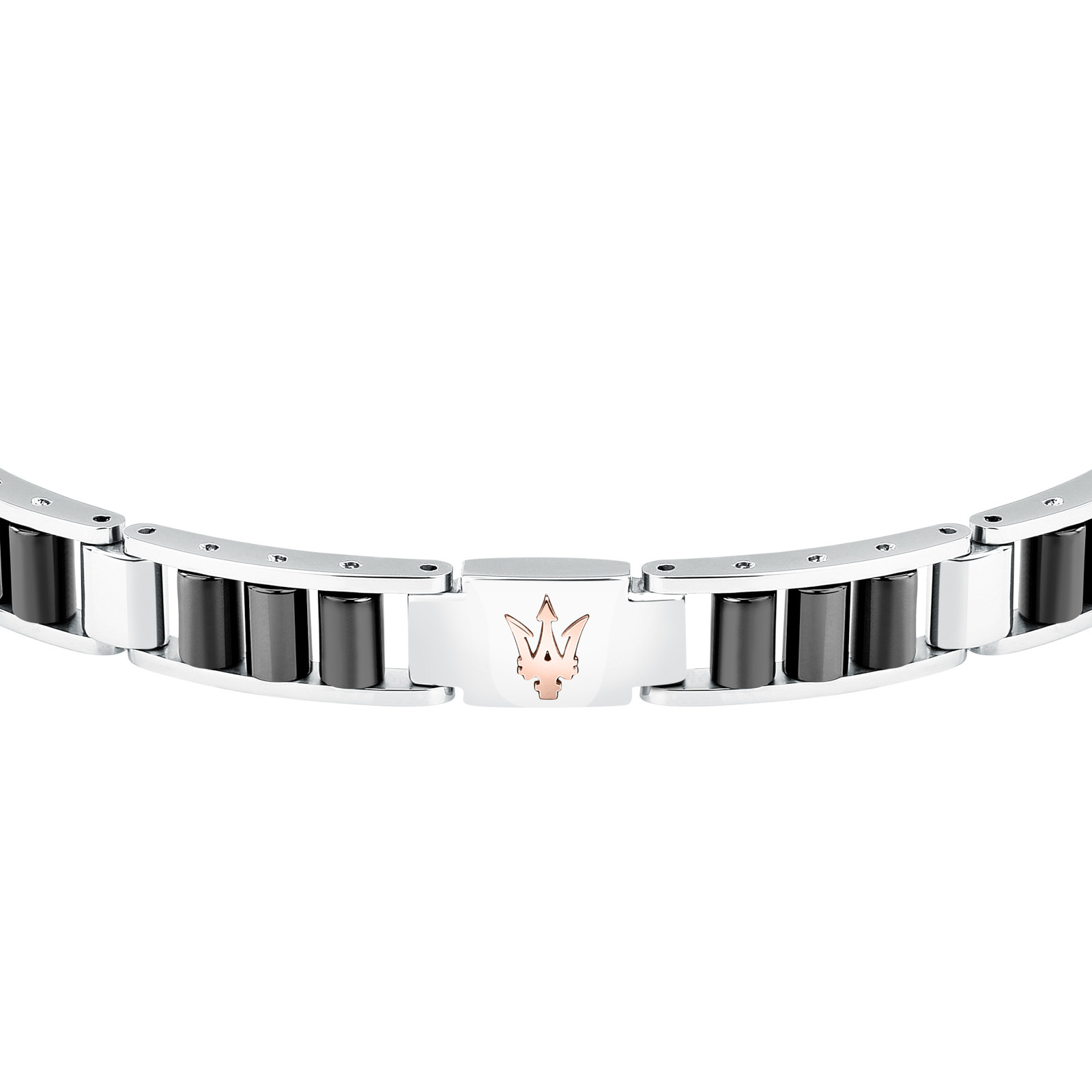 MASERATI CERAMIC JM225ATZ53 Βραχιόλι Δίχρωμο Με Τρίαινα - Image 2