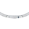 MASERATI ICONIC JM423AVD21 Ανδρικό Βραχιόλι Ασημένιο Με Μπλε Λογότυπο - Image 2