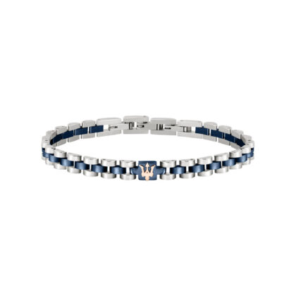 MASERATI ARM RING JM320AST10 Δίχρωμο Ανδρικό Βραχιόλι Με Τρίαινα