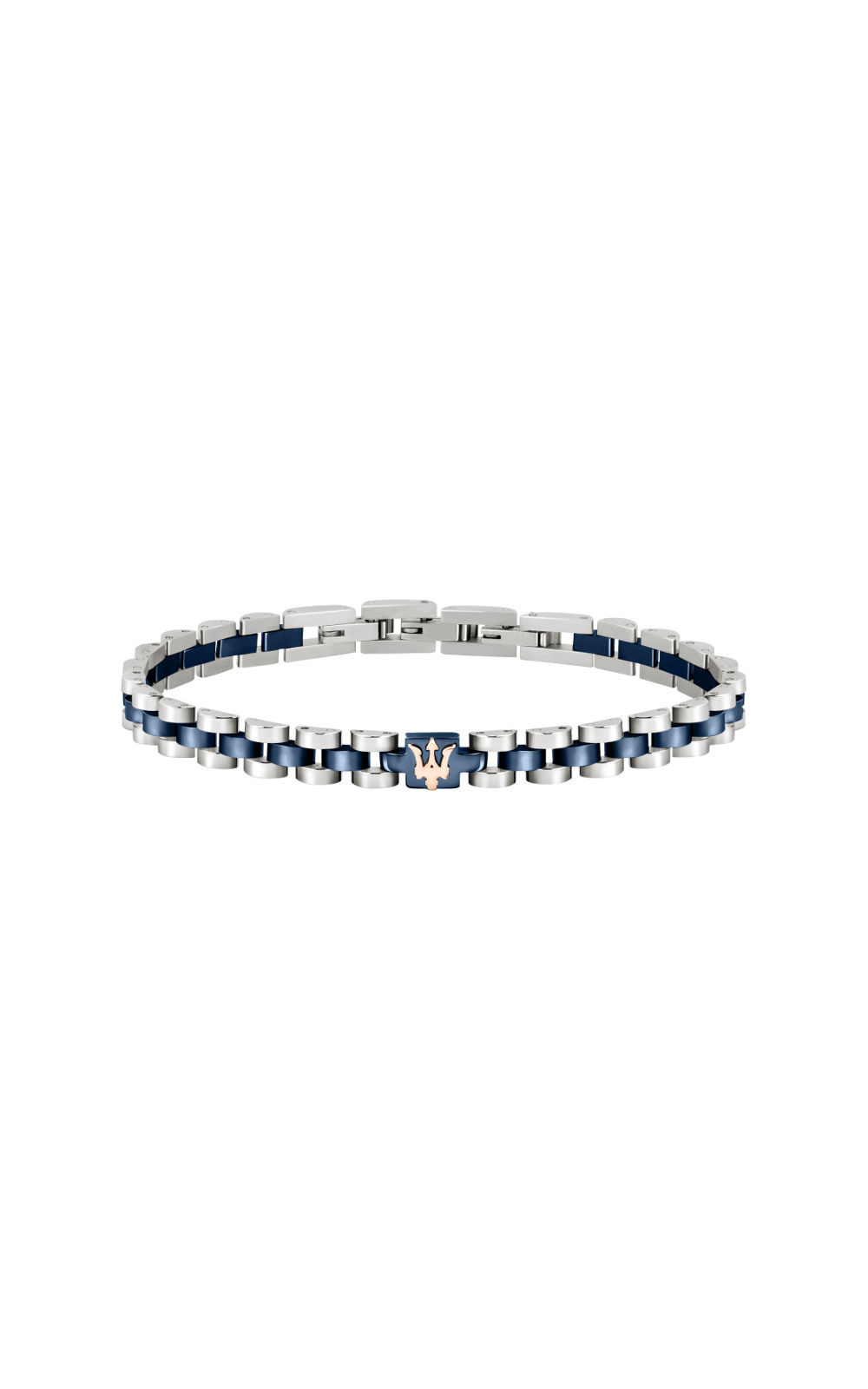MASERATI ICONIC JM320AST10 Δίχρωμο Ανδρικό Βραχιόλι Με Τρίαινα
