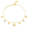 GUESS STEEL ACE OF DIAMONDS JUBB06179JWYGL Βραχιόλι Χρυσό Με Κρεμαστά Με Πέτρες