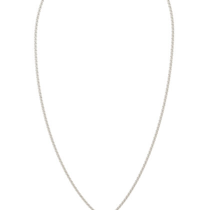 GUESS STEEL BARRIO JUMN06065JWSTBKT/U Κολιέ Ασημένιο Με Μαύρη Ταυτότητα Με Πέτρες