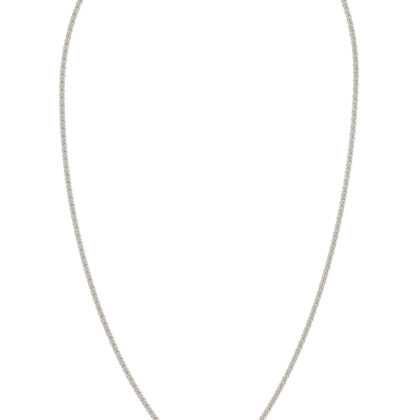 GUESS STEEL BARRIO JUMN06071JWSTBKT/U Κολιέ Ασημένιο Με Μαύρη Ταυτότητα