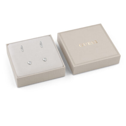 GUESS STEEL CRYSTAL LOVE JUBS06053JWRHT/U Κουτάκι Με Ασημένια Σκουλαρίκια