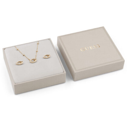 GUESS STEEL G CAMDEN JUBS06045JWYGT/U Κουτάκι Με Χρυσό Κολιέ Και Σκουλαρίκια