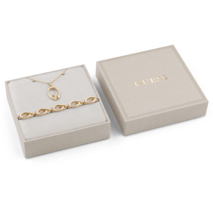 GUESS STEEL G CAMDEN JUBS06047JWYGS Κουτάκι Με Χρυσό Κολιέ Και Βραχιόλι