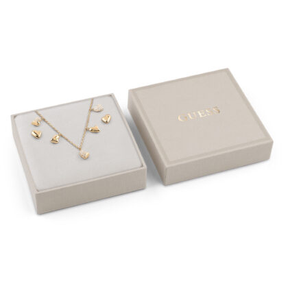 GUESS STEEL GOLDEN LOVE JUBS06077JWYGT/U Κουτάκι Με Χρυσό Κολιέ Και Σκουλαρίκια