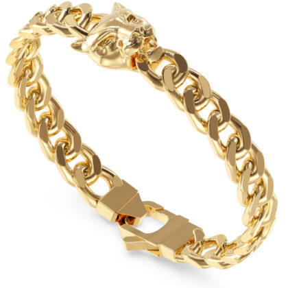 GUESS STEEL GUESS PANTHER JUMB06084JWYGS Βραχιόλι Χρυσό Με Πάνθηρα