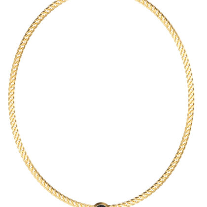 GUESS STEEL GUESS PANTHER JUMN06085JWYGT/U Κολιέ Χρυσό Με Πάνθηρα Και Λογότυπο
