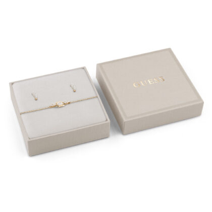 GUESS STEEL RADIOSA JUBS06065JWYGS Κουτάκι Με Χρυσό Βραχιόλι Και Σκουλαρίκια