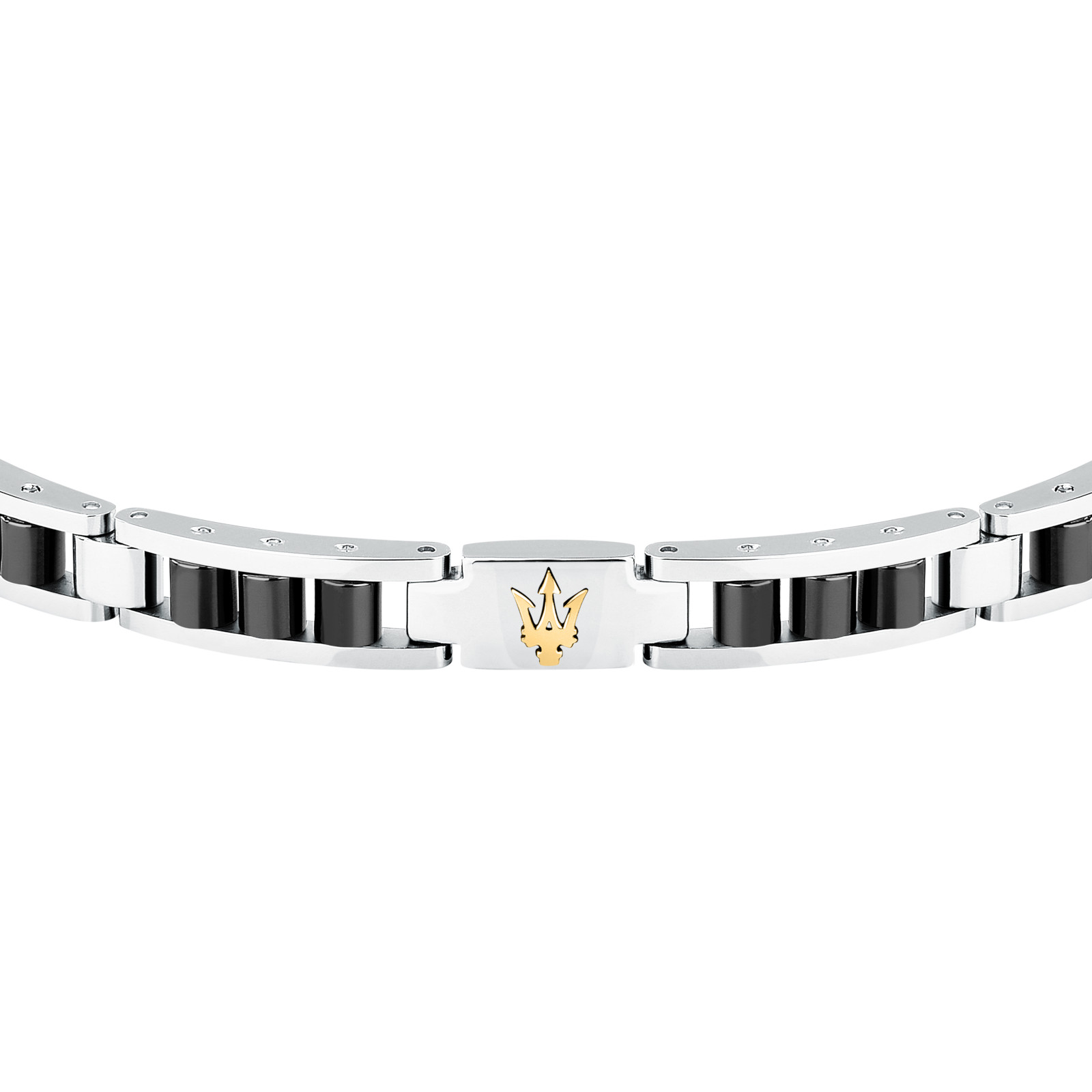 MASERATI CERAMIC JM225ATZ57 Βραχιόλι Δίχρωμο Με Τρίαινα - Image 2