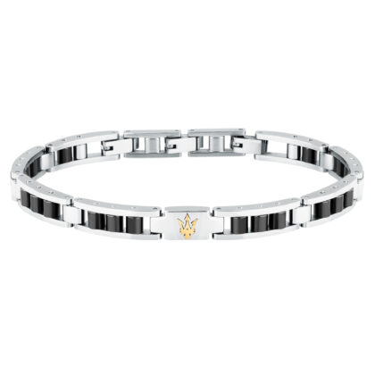 MASERATI CERAMIC JM225ATZ57 Βραχιόλι Δίχρωμο Με Τρίαινα