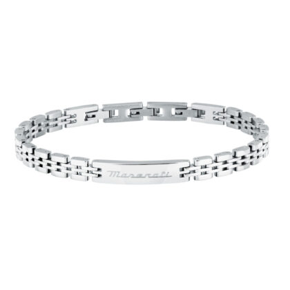 MASERATI ICONIC JM424AVD65 Ανδρικό Βραχιόλι Ασημένιο Με Λογότυπο