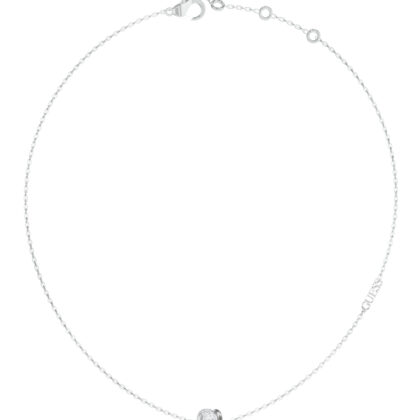 GUESS STEEL FABULOUS ME JUBN05195JWRHT/U Κολιέ Ασημένιο Με Σχέδιο Με Πέτρες