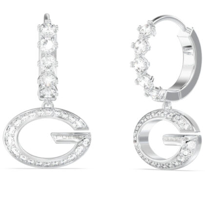 GUESS STEEL G CAMDEN JUBE06342JWRHT/U Σκουλαρίκια Ασημένια Με Πέτρες